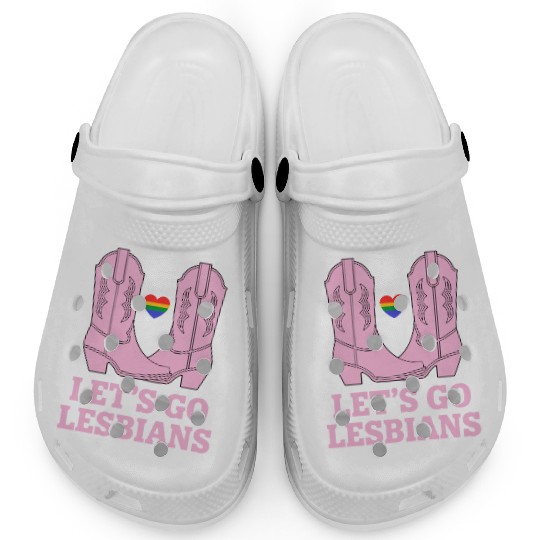 Let’s Go Lesbians Subtle Lesbian Pride Clogs