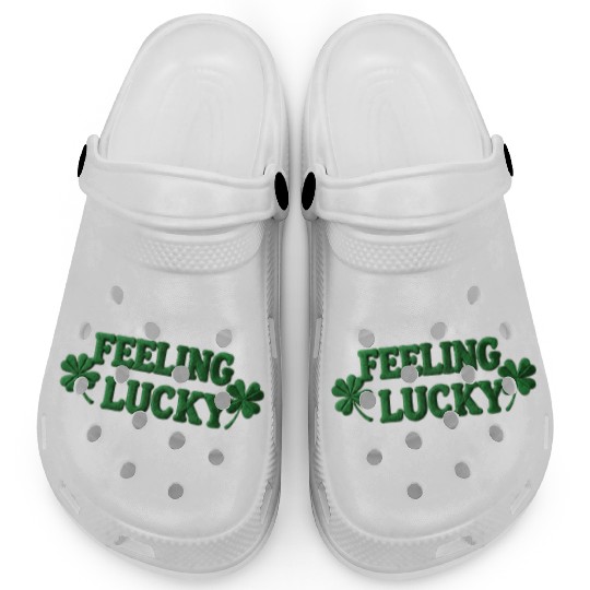 Feeling Lucky Shamrocks Clover Clogs