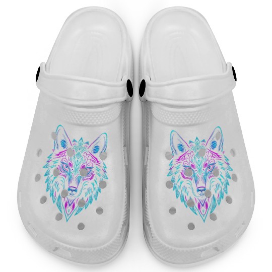 wolf face Clogs