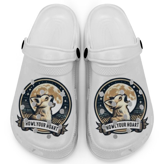 chihuahua-howling-vintage-moon-vector-Clogs-desig
