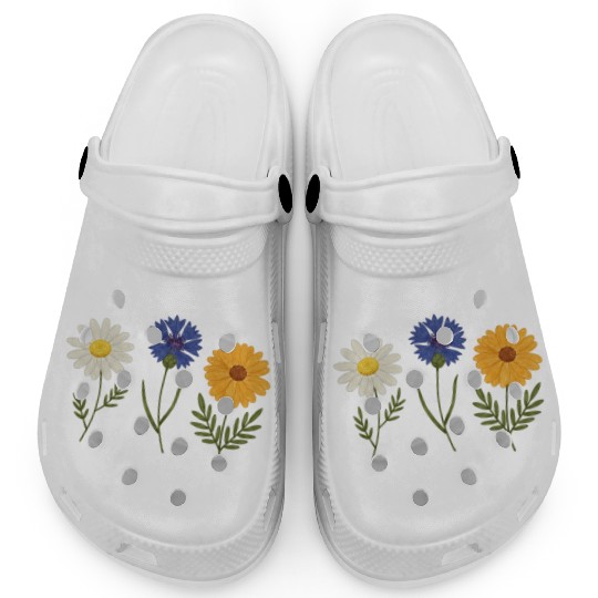 Wildflower Trio Daisy Cornflower Marigold Clogs