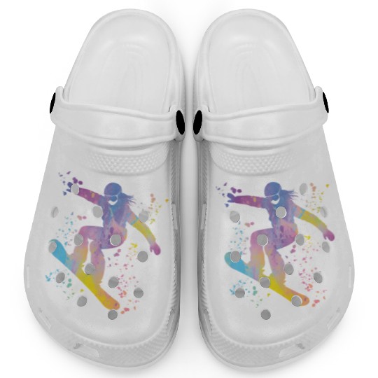 Snowboarder Snowboard Snowboarding Clogs