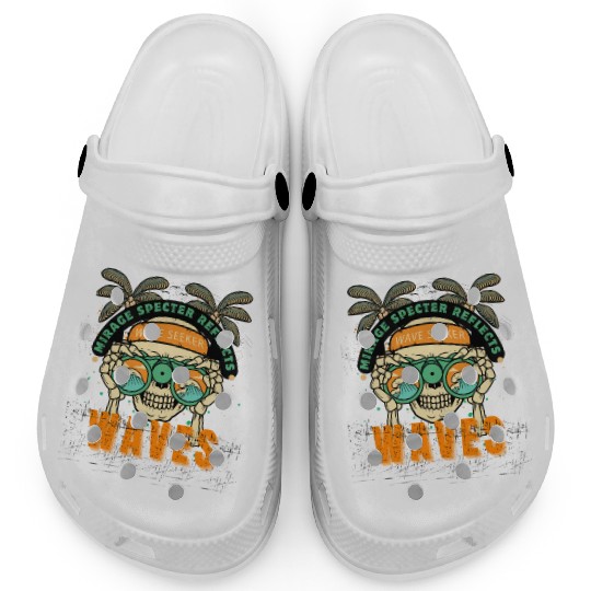 Skull Surf Graphic Clogs – Vintage Ocean Vibes & Edg