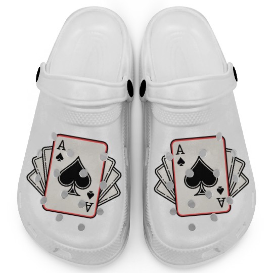 Ace of Spades Playing Cards Hand Clogs