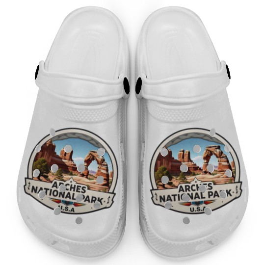 Arches National Park USA Logo Clogs