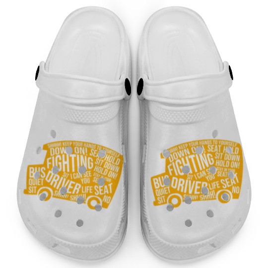 School Bus Driver Funny Yellow Bus Clogs
