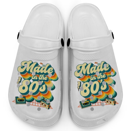 made in the 80s retro groovy Clogs