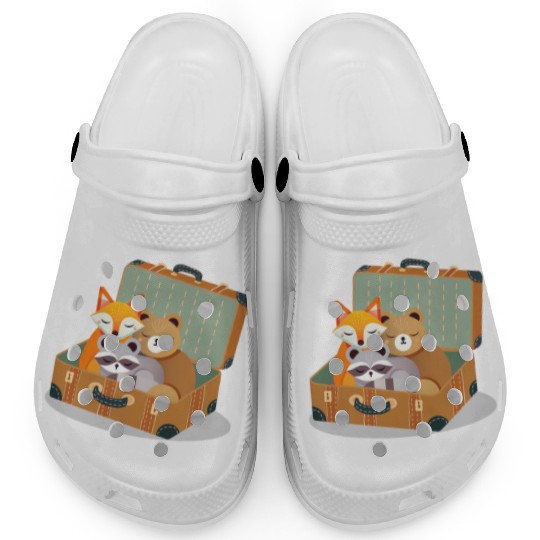 Animal Friends in a Suitcase-for Children's Hearts Clogs