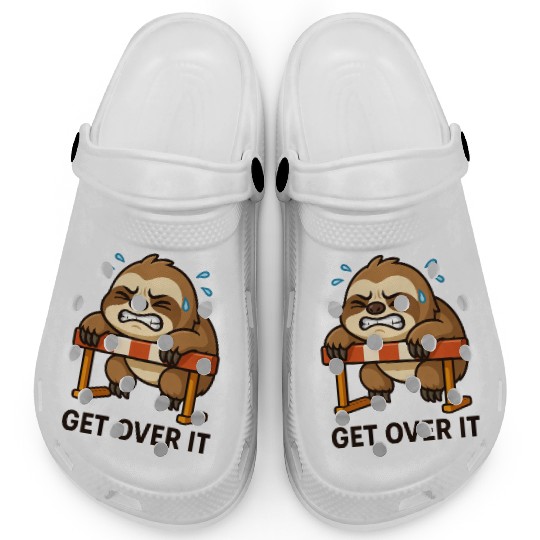 Sloth hurdler quote get over it Clogs
