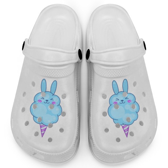 Cute Cotton Candy Bunny Clogs