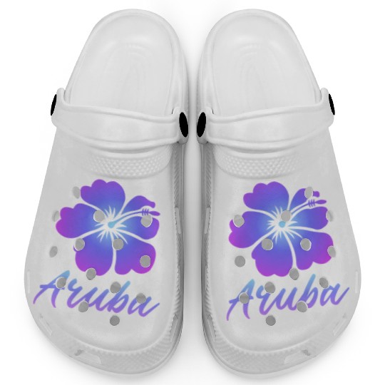 Aruba Hibiscus Clogs