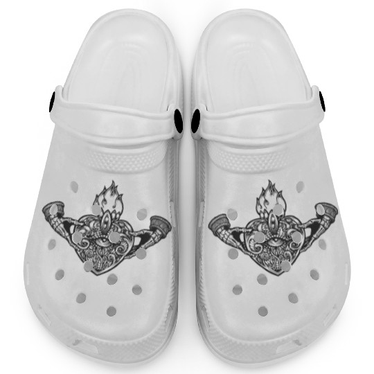 Sacred Heart Claddagh Symbol - White Clogs