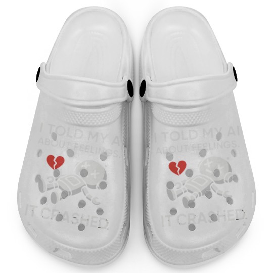 Cute & Nerdy Robot – I Told My AI About Feelings Clogs