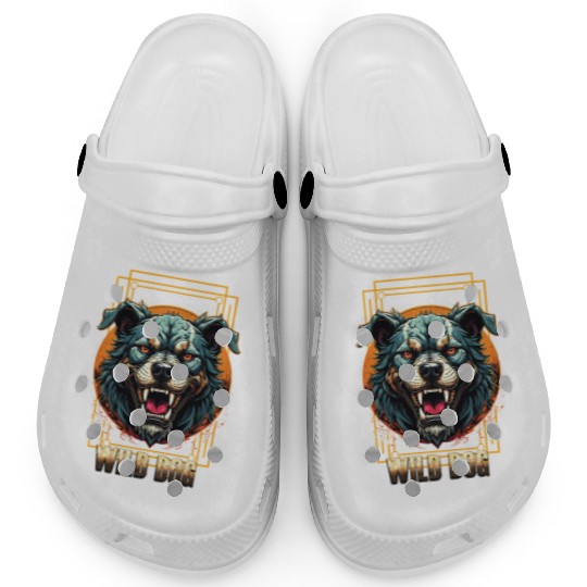 Wild Dog Clogs – Fierce Beast Graphic Clogs for Street