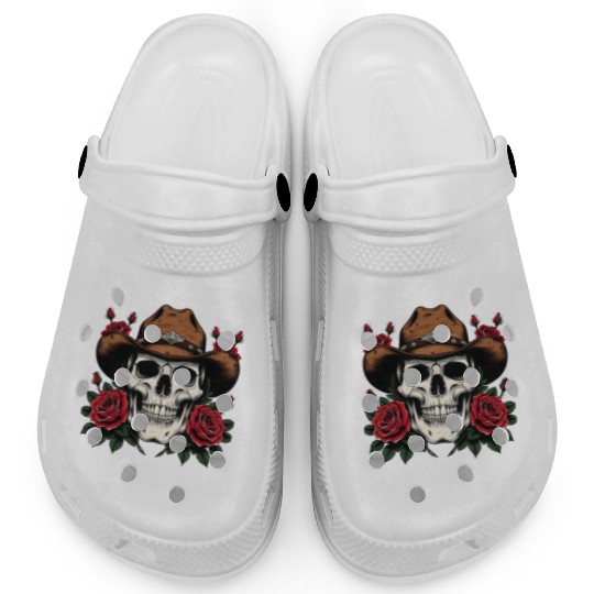 Cowgirl Spirit: Skull & Roses Clogs