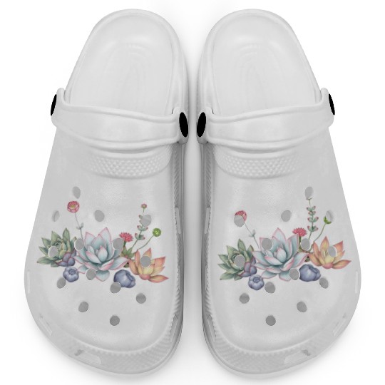 Living In Full Bloom Succulents Clogs