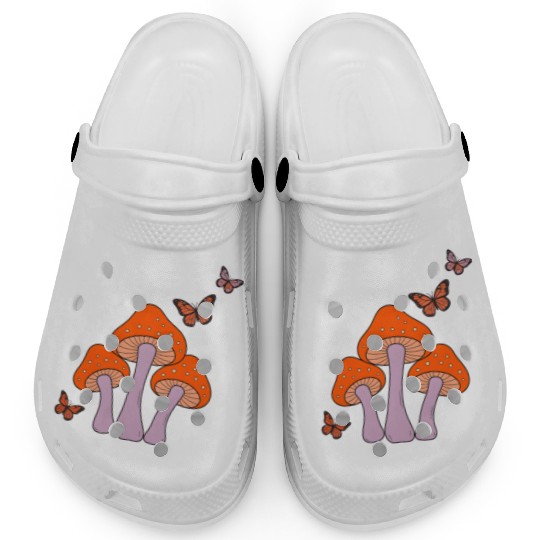 Enchanted Mushrooms & Butterflies Art Clogs