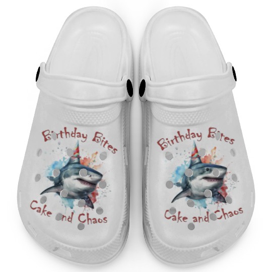 Birthday Party Shark: Whimsical and Fun Clogs