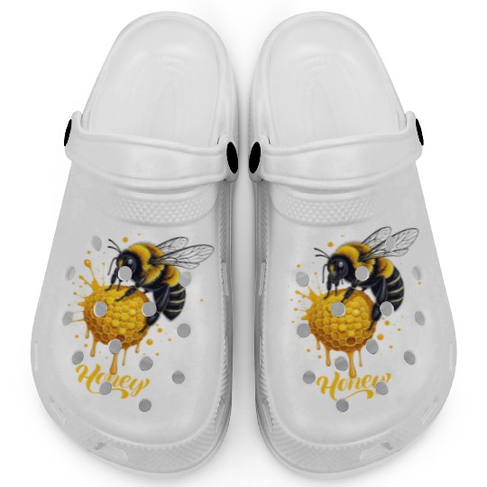 Bee & Honeycomb Art – Sweet Nature Graphic Clogs