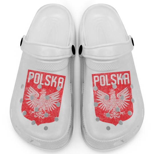 Polish American Flag Poland Polska Racing Clogs