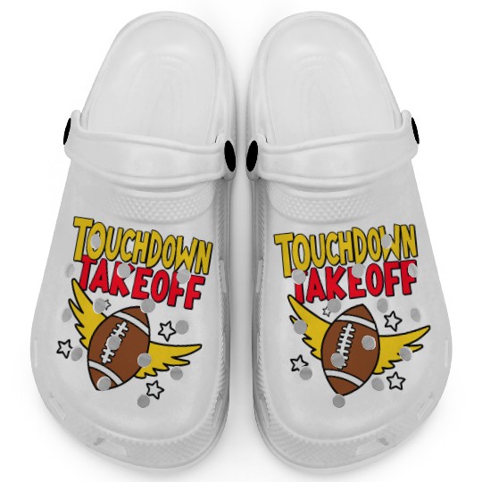 Touchdown Takeoff - Football with Wings Clogs