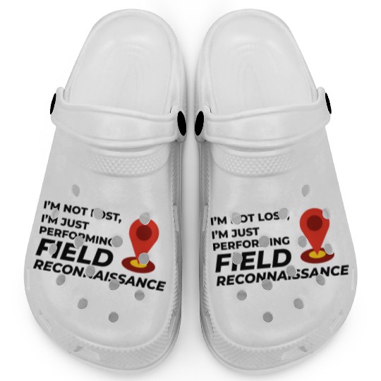 Field Reconnaissance GIS Surveyor Mapping Humor Clogs