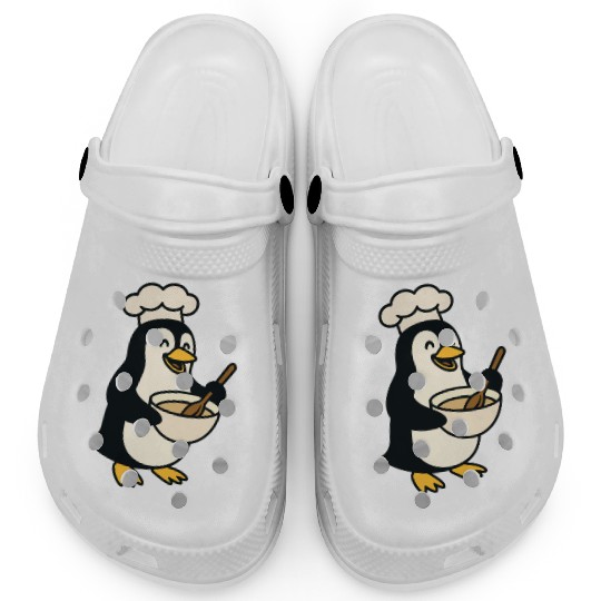 Adorable Cooking Penguin Chef Clogs