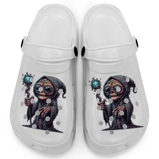 Cosmic Skull Wizard – Creepy Arcane Sorcerer Clogs