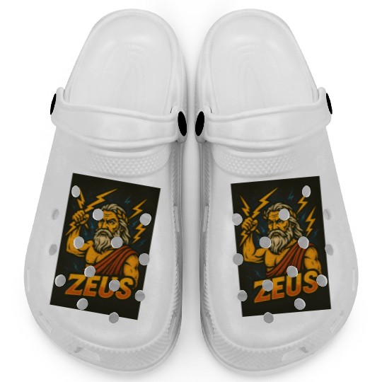 Epic Zeus Thunderbolt Illustration Clogs