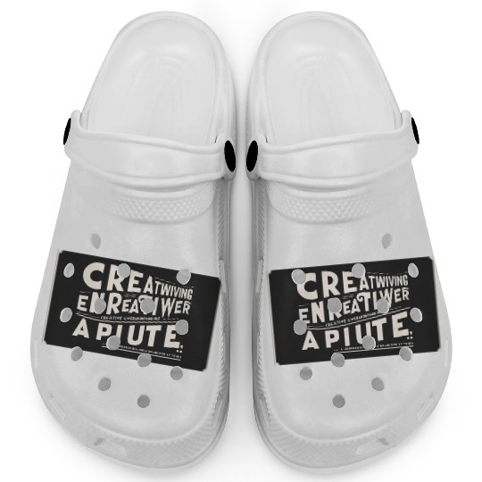 “Hustle Mode – Bold Typography Clogs” 2.