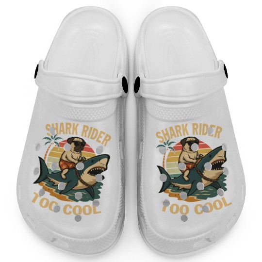 Let's ride the shark with Pug Clogs