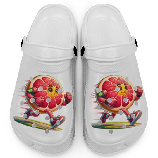 Running Grapefruit Power – Sporty Citrus in Motion Clogs