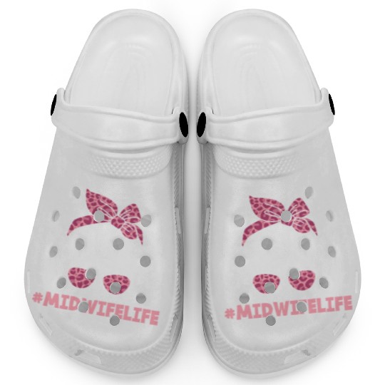 Midwife Life Leopard Print Style Clogs