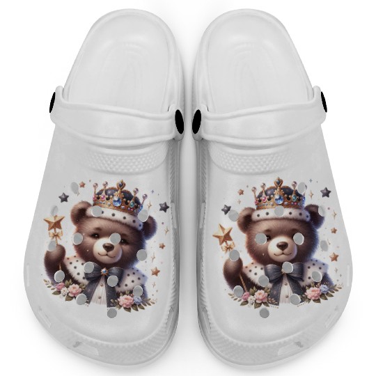 Royal Teddy Bear Magic – Crowned Cutie with Sparkl Clogs