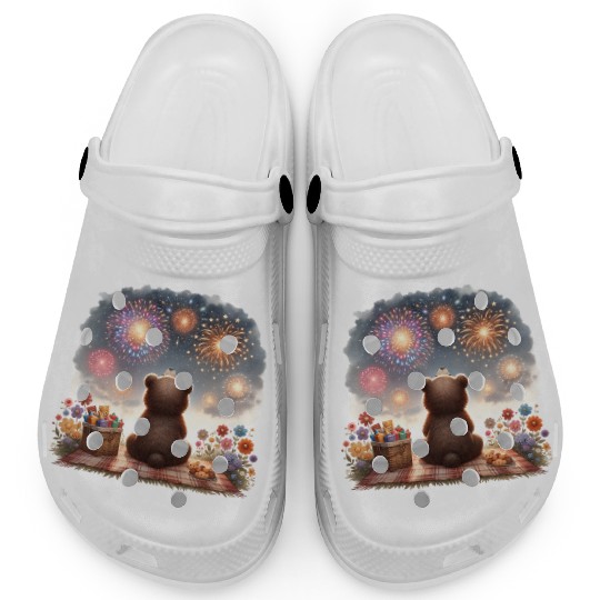 Fireworks Picnic Bear – Night Sky Celebration View Clogs