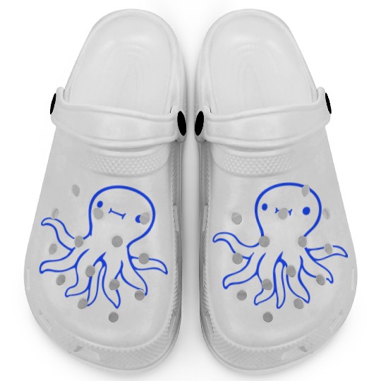 Octopus squid tentacle cephalopod cute sweet comic Clogs