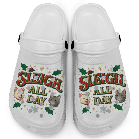 Sleigh All Day – Cute Holiday Pet Edition Clogs