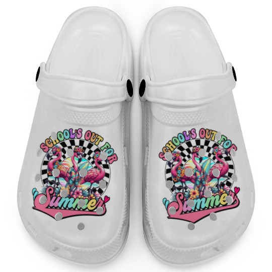 Schools Out For Summer Flamingo Teaches Students Clogs