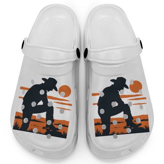 Western Cowboy Sunset Clogs