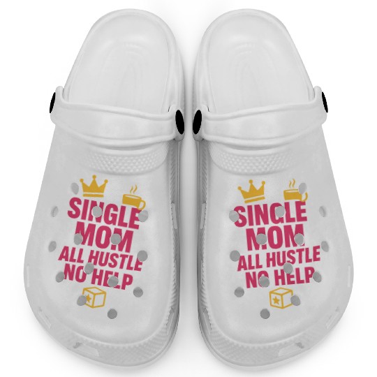 Single Mom Life Chaos Coordinator Wine Coffee Clogs