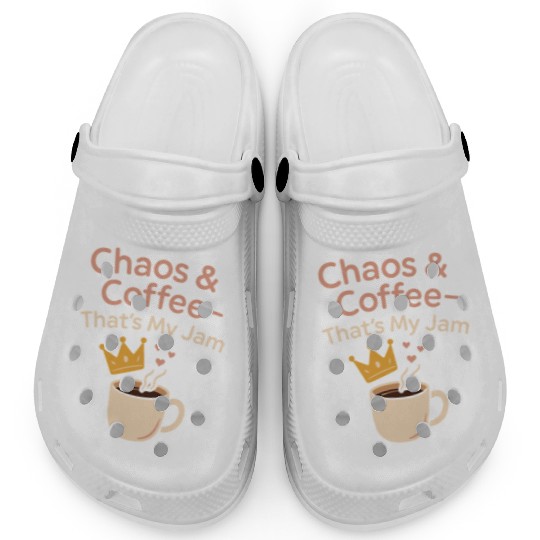 Single Mom Life Chaos Coordinator Wine Coffee Clogs