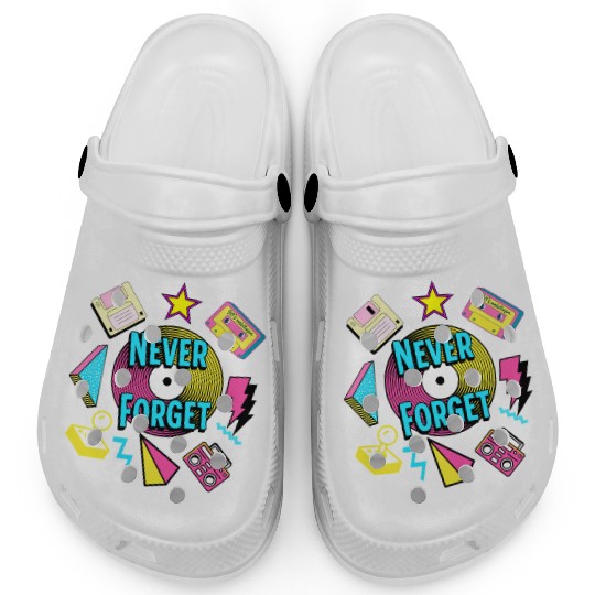 Never Forget 90s Retro Nostalgia Clogs