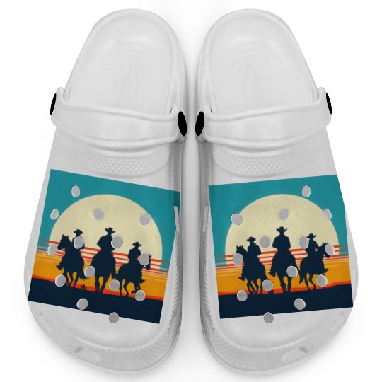 Wild West Sunset Cowboy Clogs