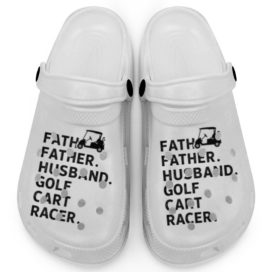 Funny Golfing Father Husband Golf Cart Racer Go Clogs