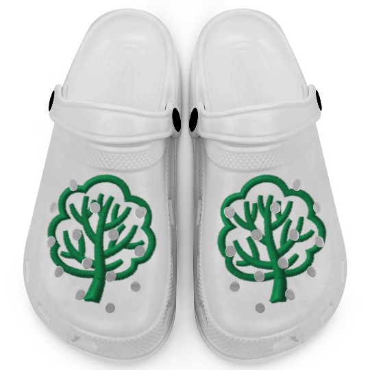 Tree embroidered Clogs
