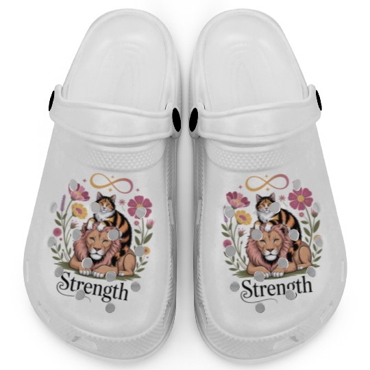 Strength Tarot Cat Card Art Clogs