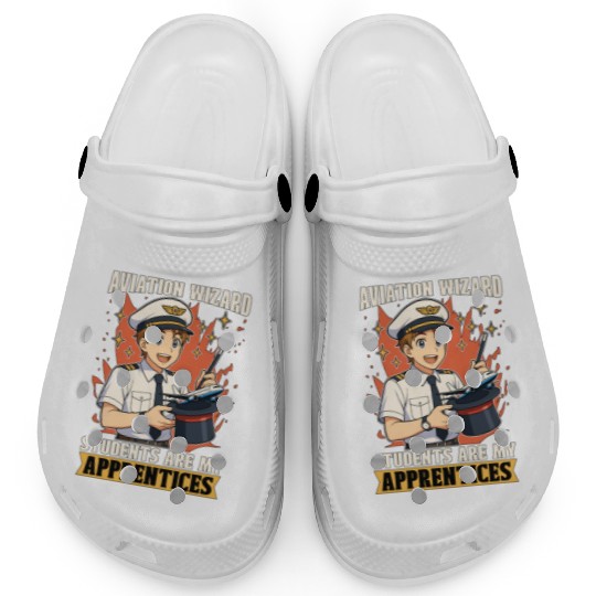 Flight Instructor Aviation Wizard Flight Trainer Clogs