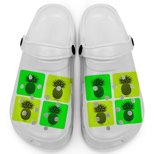 Pop Art Pineapple Clogs