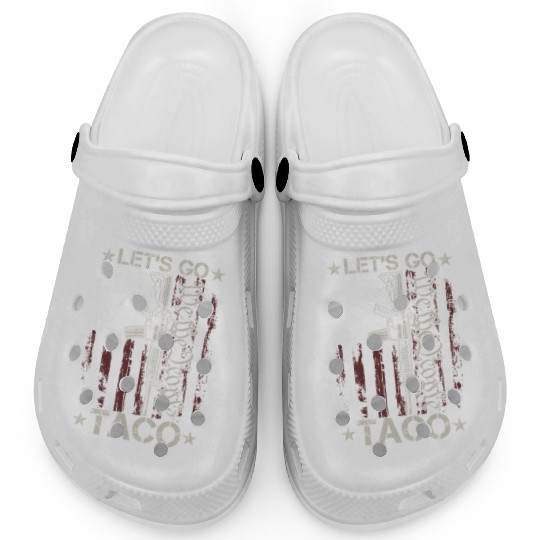 Let’s Go Taco American Flag Clogs