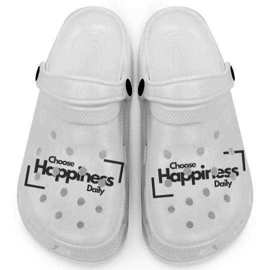 Choose Happiness Bold Design - Modern Minimalist Clogs